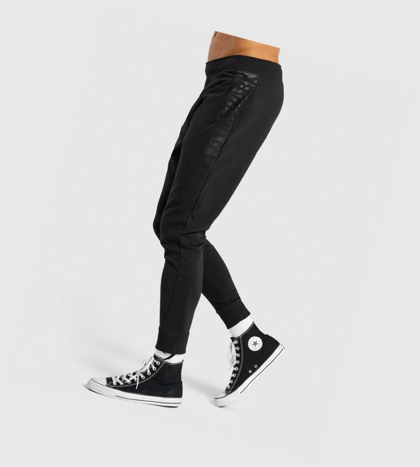 Pantalones Jogger Gymshark Bold Hombre Negros | ELQKBWU-01