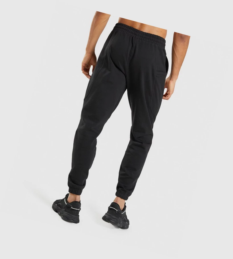 Pantalones Jogger Gymshark Essential Oversized Hombre Negros | FAEMPNB-83