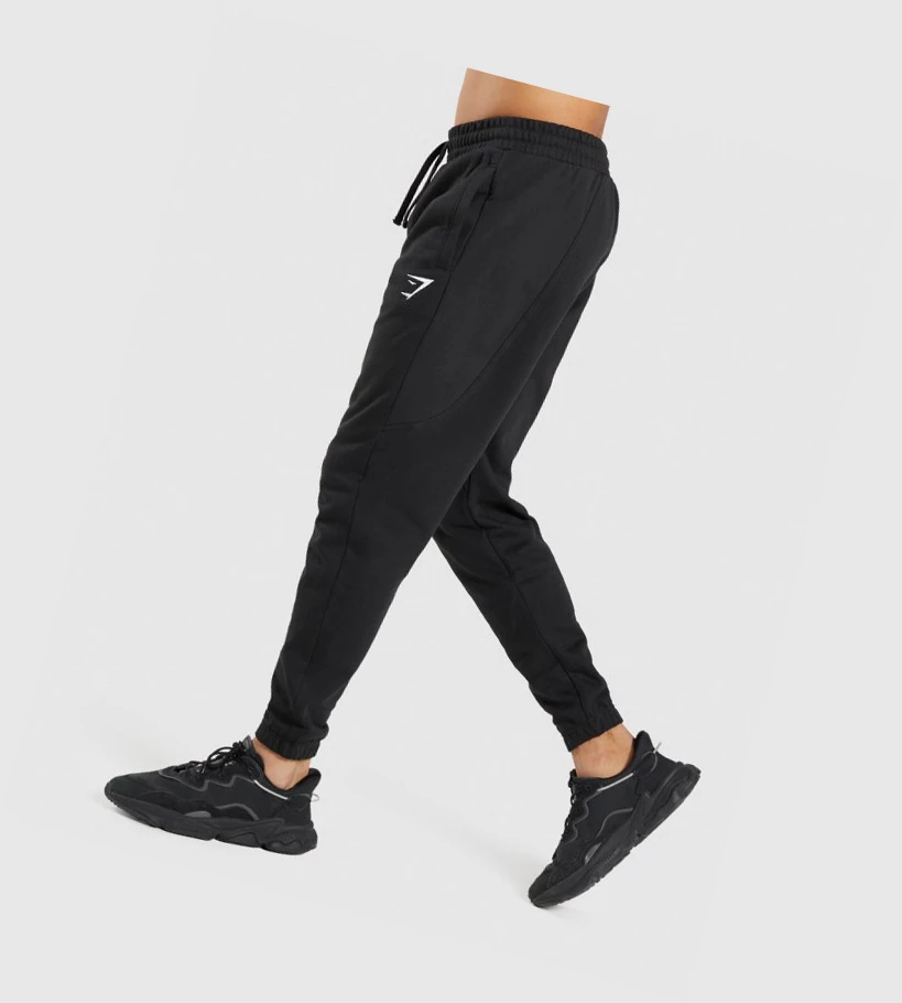 Pantalones Jogger Gymshark Essential Oversized Hombre Negros | FAEMPNB-83