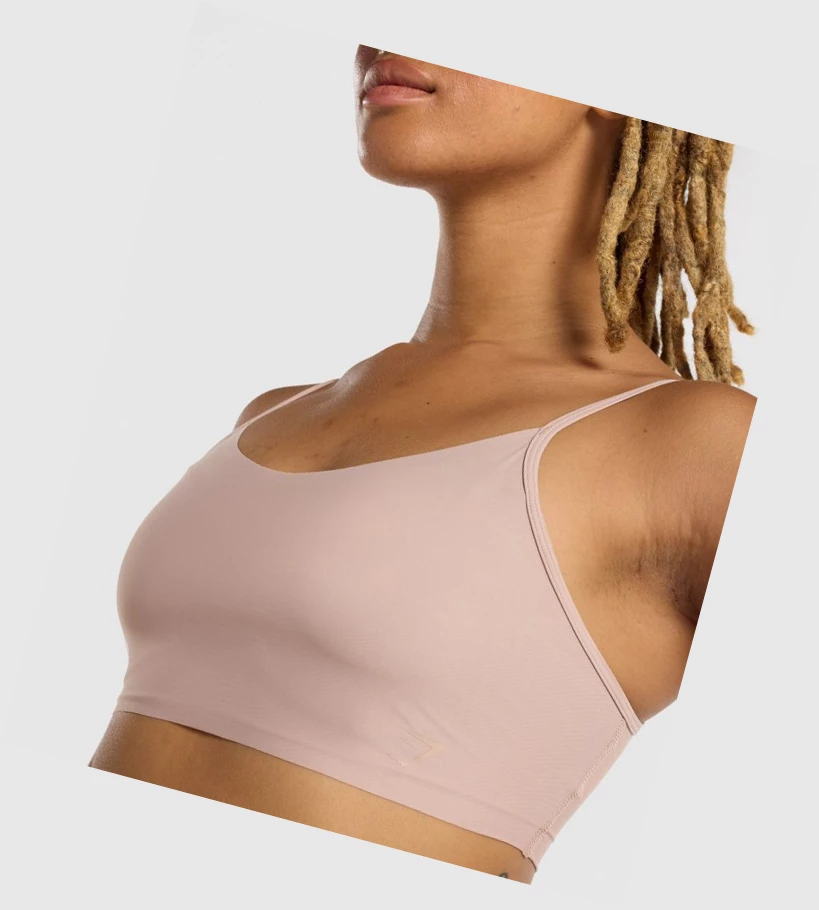 Ropa Interior Gymshark No VPL Bralette Mujer Grises Marrom | QHTMZFP-65