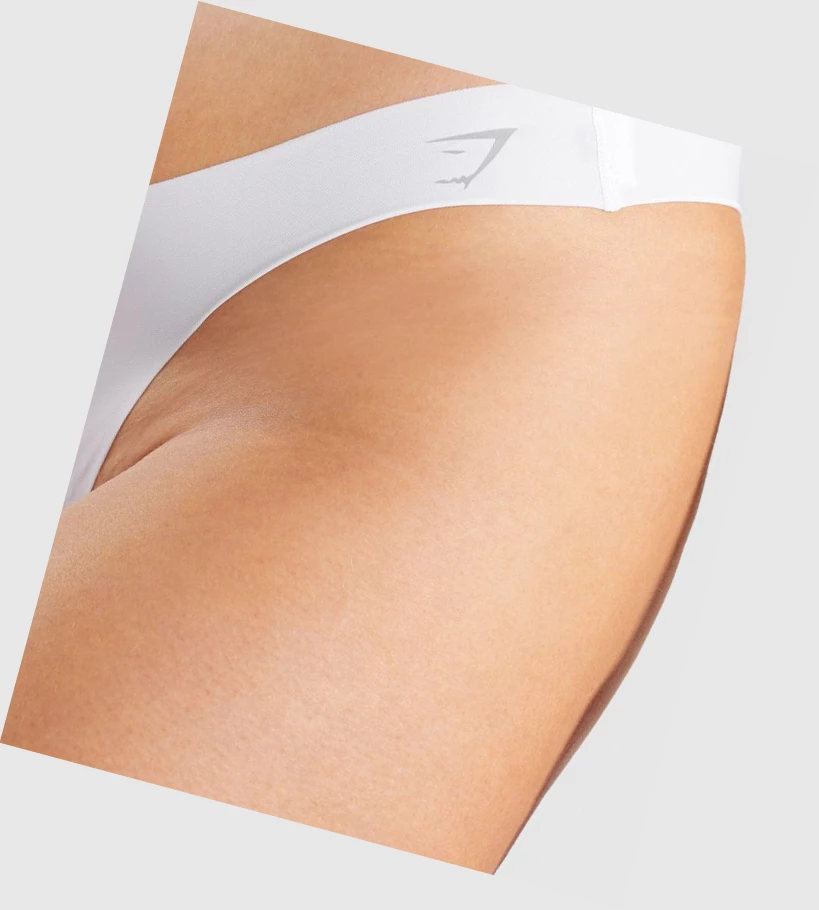 Ropa Interior Gymshark No VPL Tanga Mujer Blancos | SRWGCOQ-41