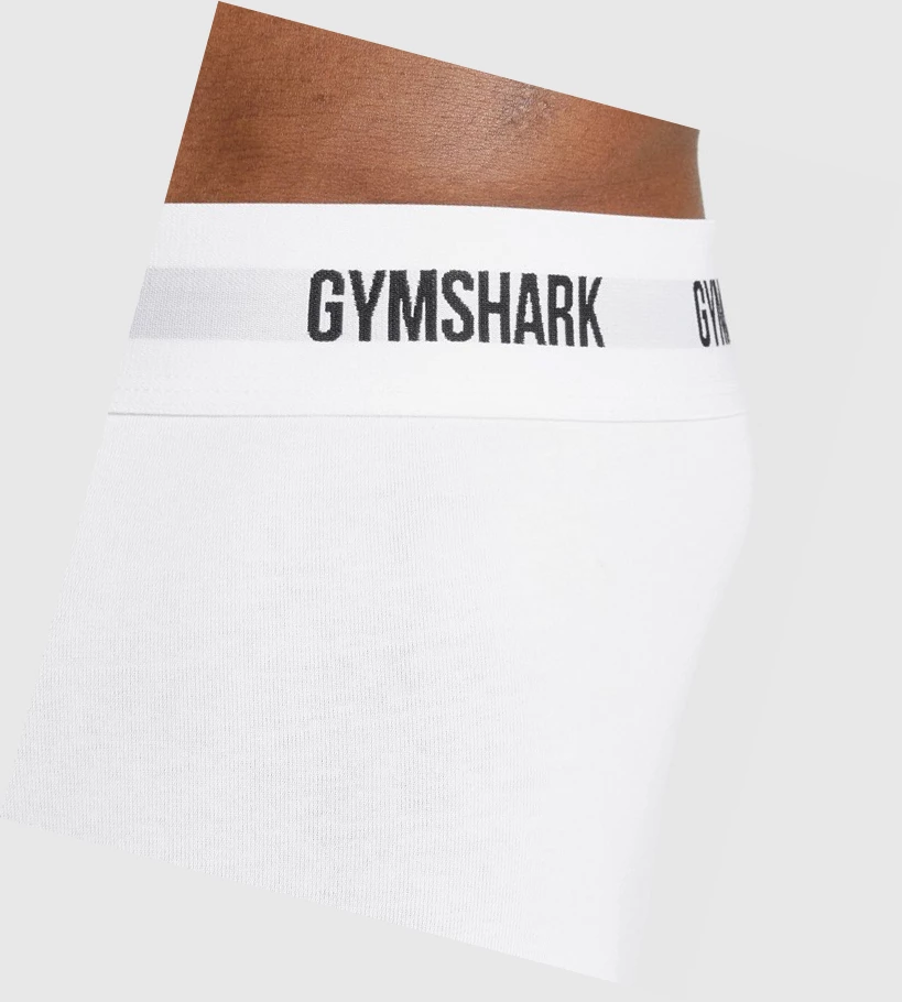 Ropa Interior Gymshark Trunk 2pk Hombre Blancos | ETXMLPQ-32