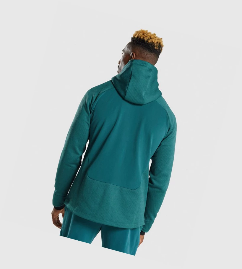 Sudadera Con Capucha Gymshark Apex Zip Hombre Turquesa | MVPFCGN-21