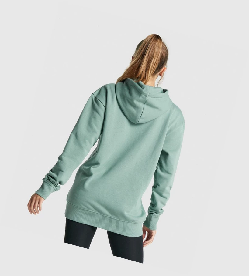 Sudadera Con Capucha Gymshark Apollo Estampados Oversized Mujer Verdes Claro | YPZBCKU-04