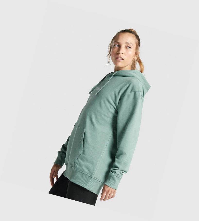 Sudadera Con Capucha Gymshark Apollo Estampados Oversized Mujer Verdes Claro | YPZBCKU-04