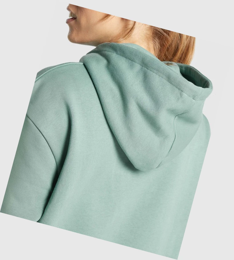 Sudadera Con Capucha Gymshark Apollo Estampados Oversized Mujer Verdes Claro | YPZBCKU-04