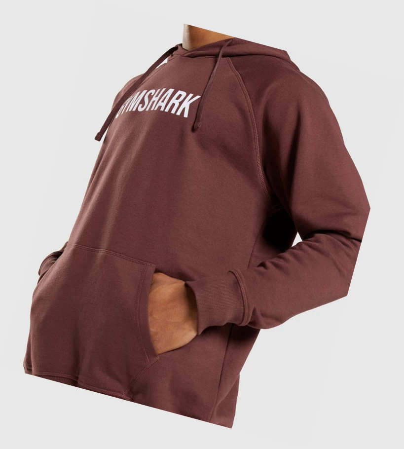 Sudadera Con Capucha Gymshark Apollo Hombre Rosas Marrom | QKABZRP-69