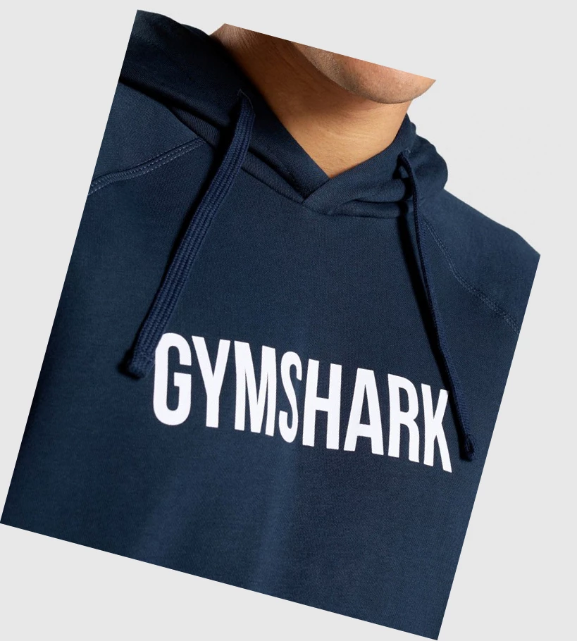 Sudadera Con Capucha Gymshark Apollo Hombre Azul Marino | SGRNAMH-15