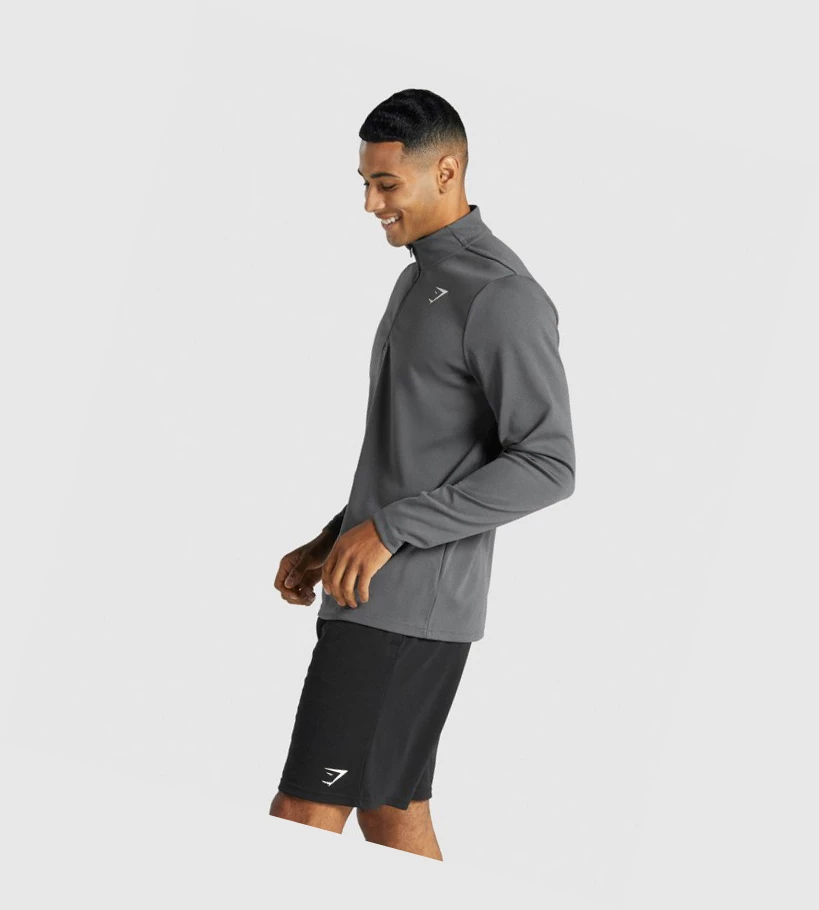 Sudadera Con Capucha Gymshark Arrival 1/4 Zip Hombre Grises | ALSYOQH-92