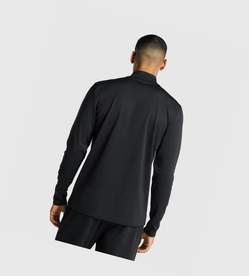 Sudadera Con Capucha Gymshark Arrival 1/4 Zip Hombre Negros | EHRWYAN-64