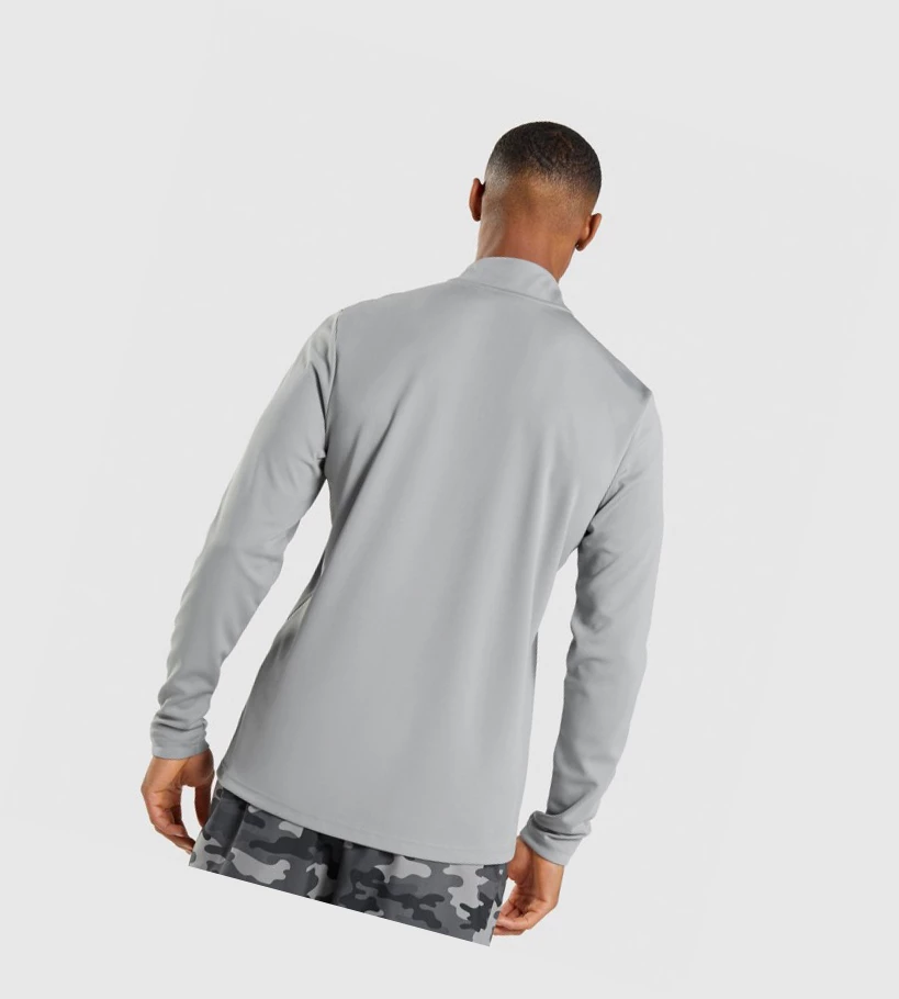 Sudadera Con Capucha Gymshark Arrival 1/4 Zip Hombre Grises | XVATCBM-56