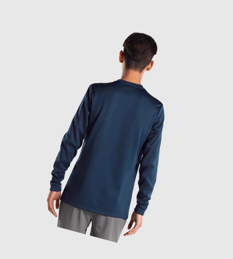 Sudadera Con Capucha Gymshark Arrival Crew Sweatshirt Hombre Azul Marino | ARLDVTN-36