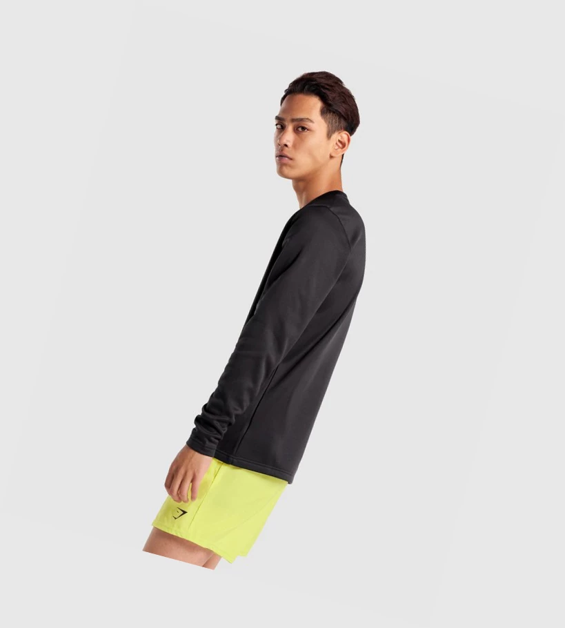 Sudadera Con Capucha Gymshark Arrival Crew Sweatshirt Hombre Negros | SJGPEDM-49