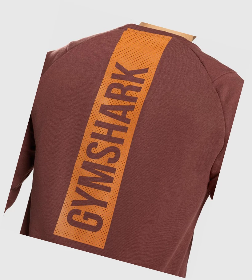 Sudadera Con Capucha Gymshark Bold Crew Hombre Rosas Marrom | XGTIDBO-09