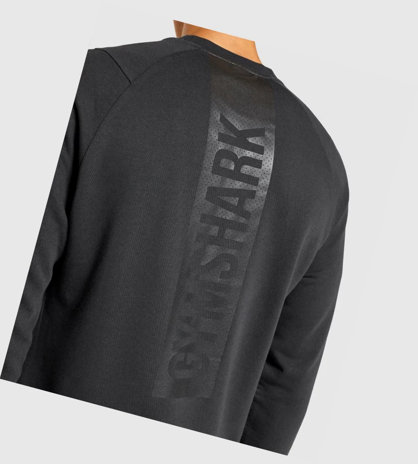 Sudadera Con Capucha Gymshark Bold Crew Hombre Negros | YKVJTLM-72