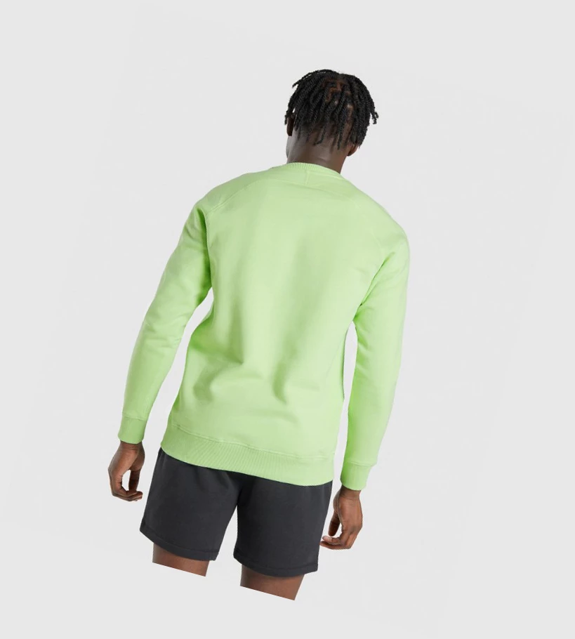 Sudadera Con Capucha Gymshark Crest Sweatshirt Hombre Verdes | XZIBWEJ-23