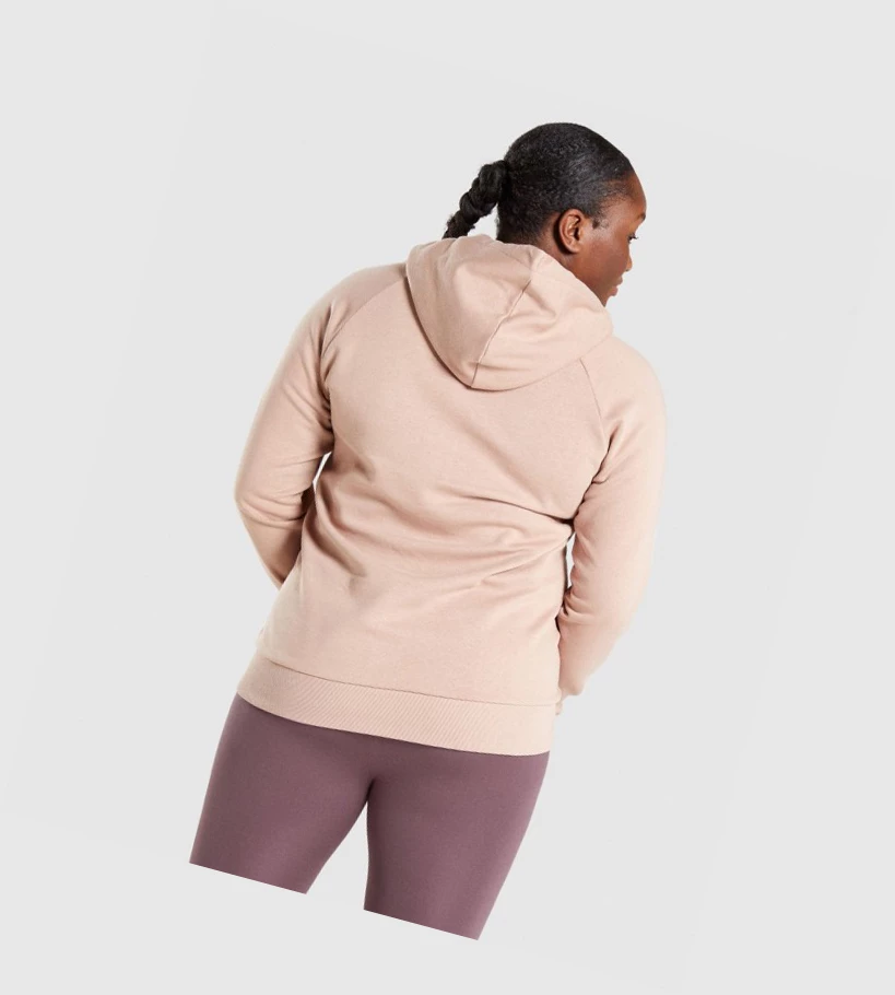 Sudadera Con Capucha Gymshark Entrenamiento Zip Up Mujer Grises Marrom | JBFXUTL-18