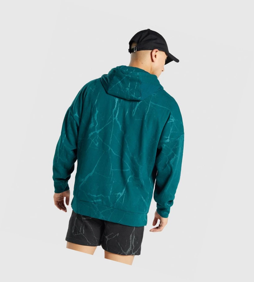 Sudadera Con Capucha Gymshark Power Zip Up Hombre Turquesa | IPTSZWK-12