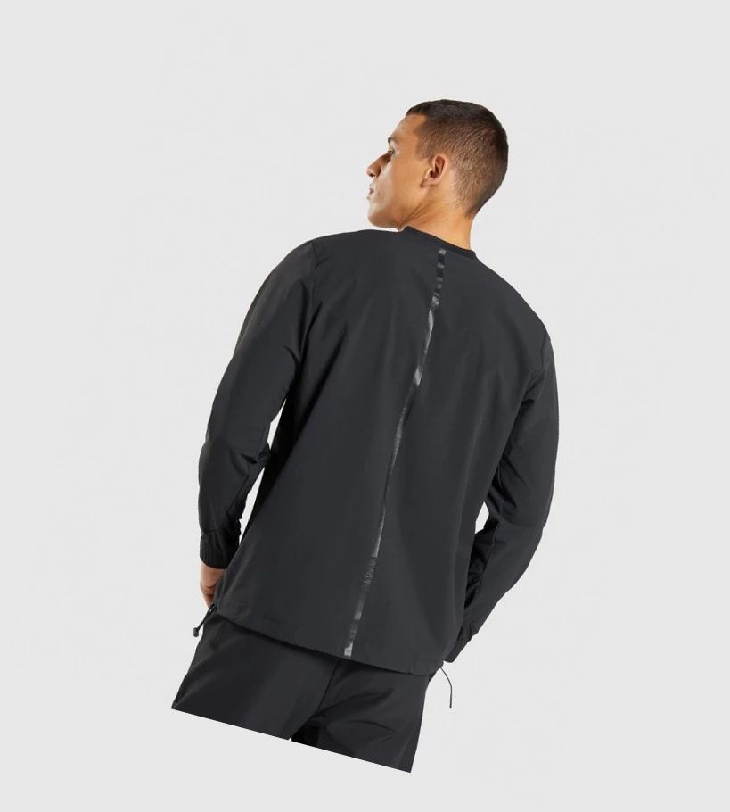 Sudadera Con Capucha Gymshark Retake Crew Hombre Negros | DQMPETL-01