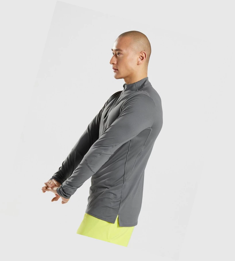 Sudadera Con Capucha Gymshark Speed 1/4 Zip Hombre Grises | RLNFWBD-17