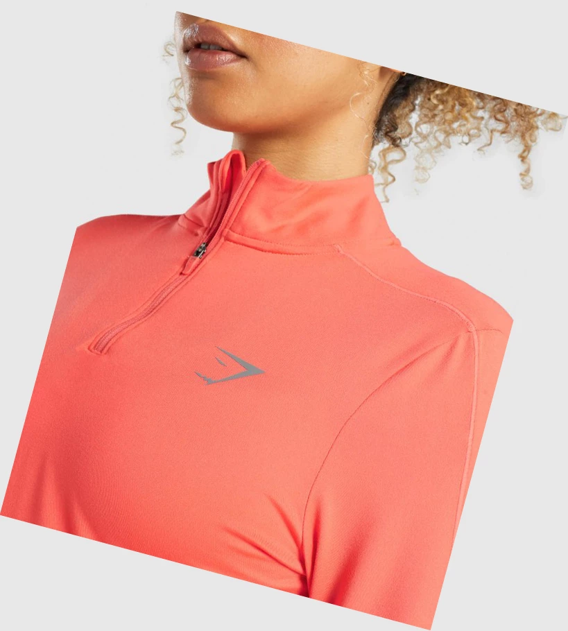 Sudadera Con Capucha Gymshark Speed Zip-Up Mujer Naranjas | NLQYGTC-27