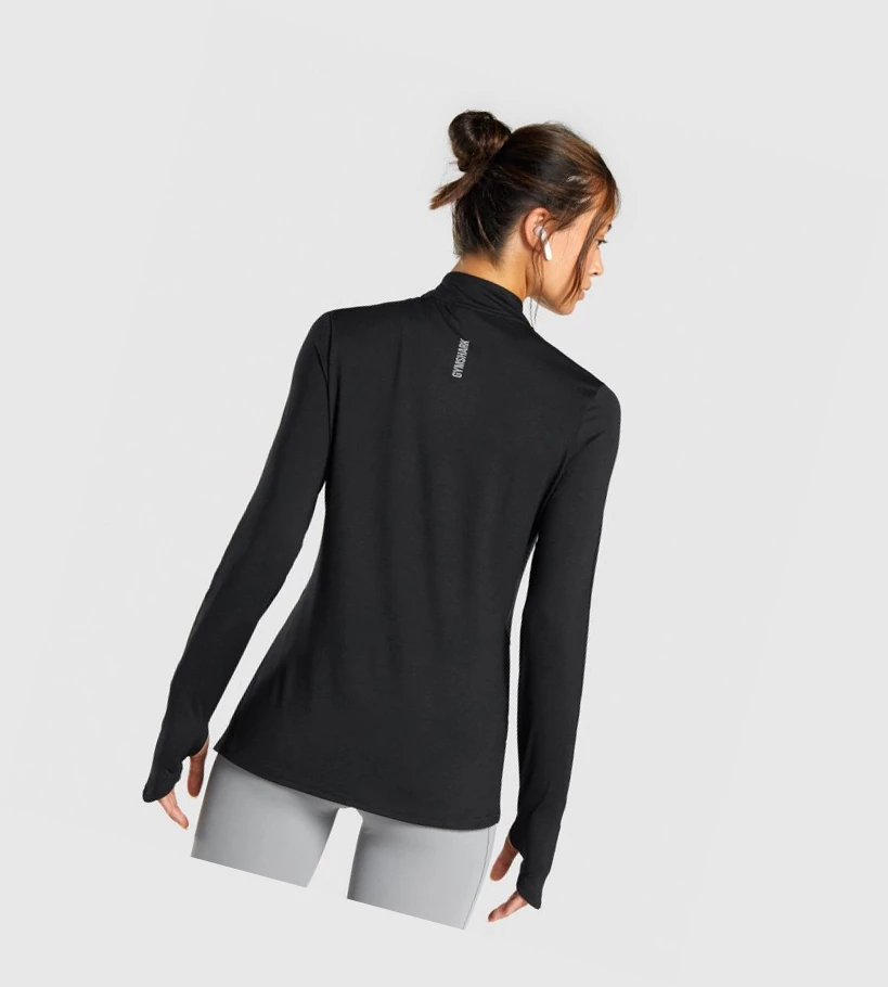 Sudadera Con Capucha Gymshark Speed Zip-Up Mujer Negros | WXTCFBV-92