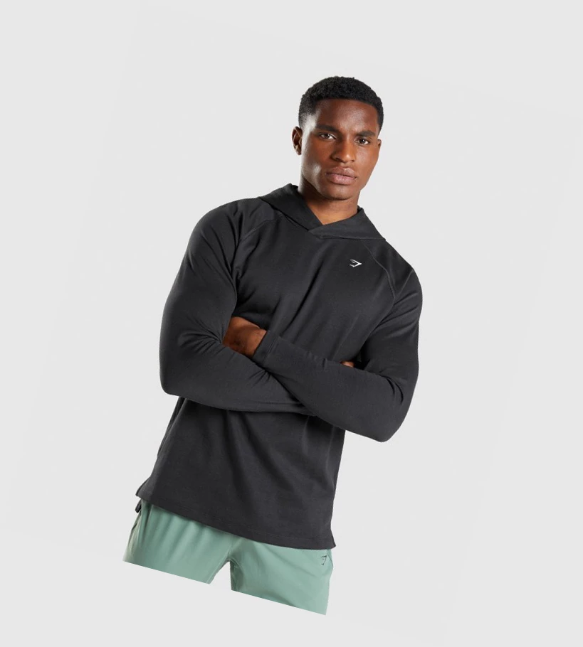 Sudadera Con Capucha Gymshark Studio Hombre Negros | VRTNWEI-53