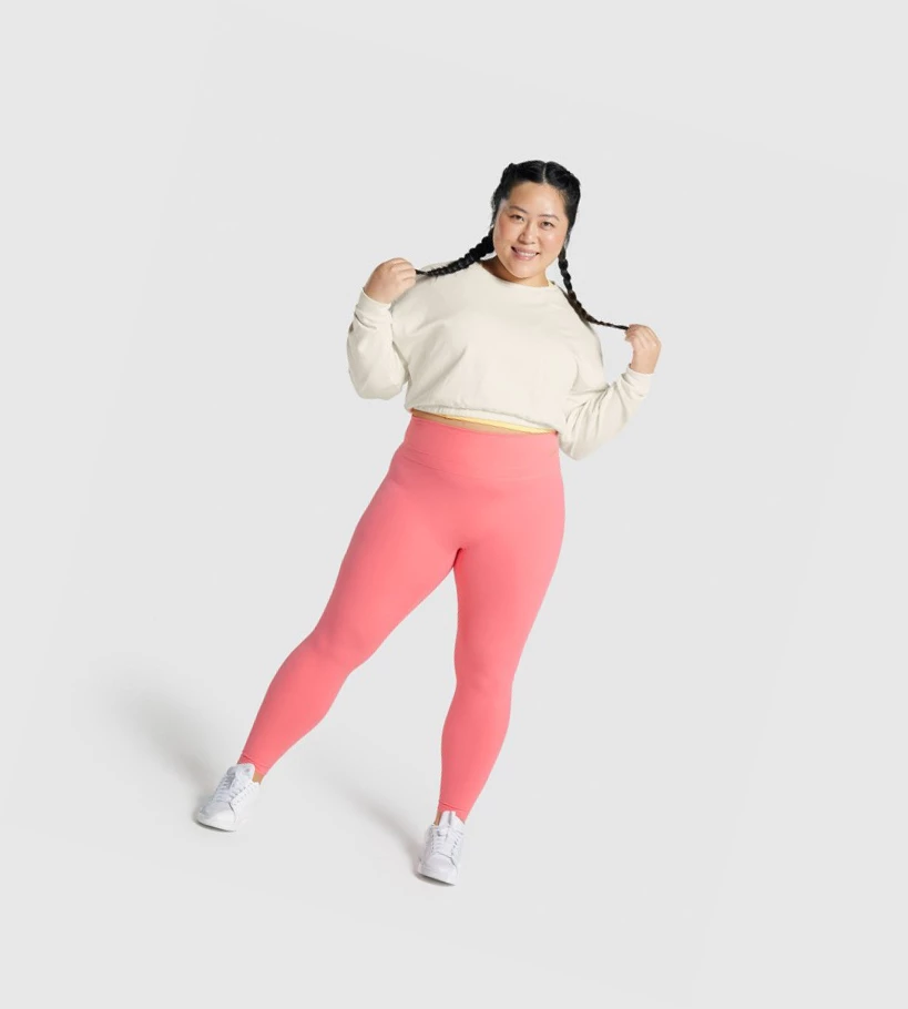 Sudadera Con Capucha Gymshark Whitney Cropped Mujer Blancos | FDPHAIU-07