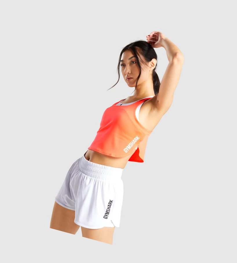 Sudaderas Gymshark Pulse Crop Top Mujer Coral | BFDSGZJ-21