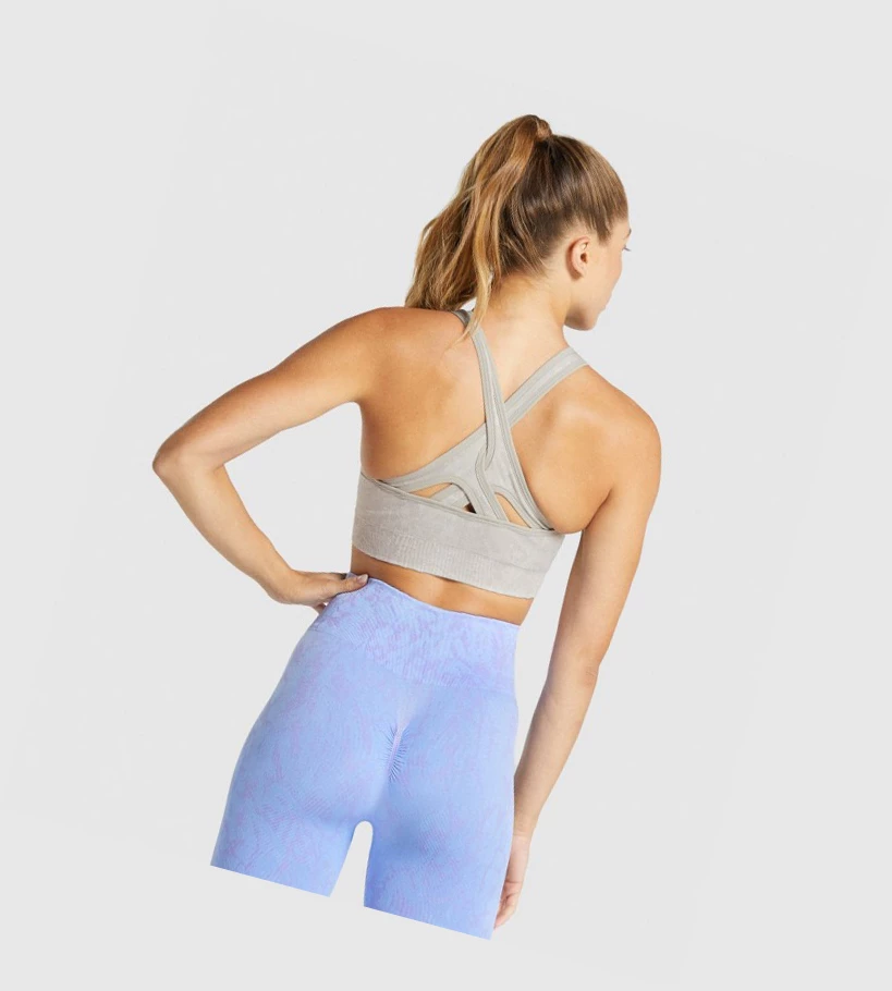 Sujetadores Deportivos Gymshark Adapt Animal Seamless Mujer Grises | TMAGKUL-34