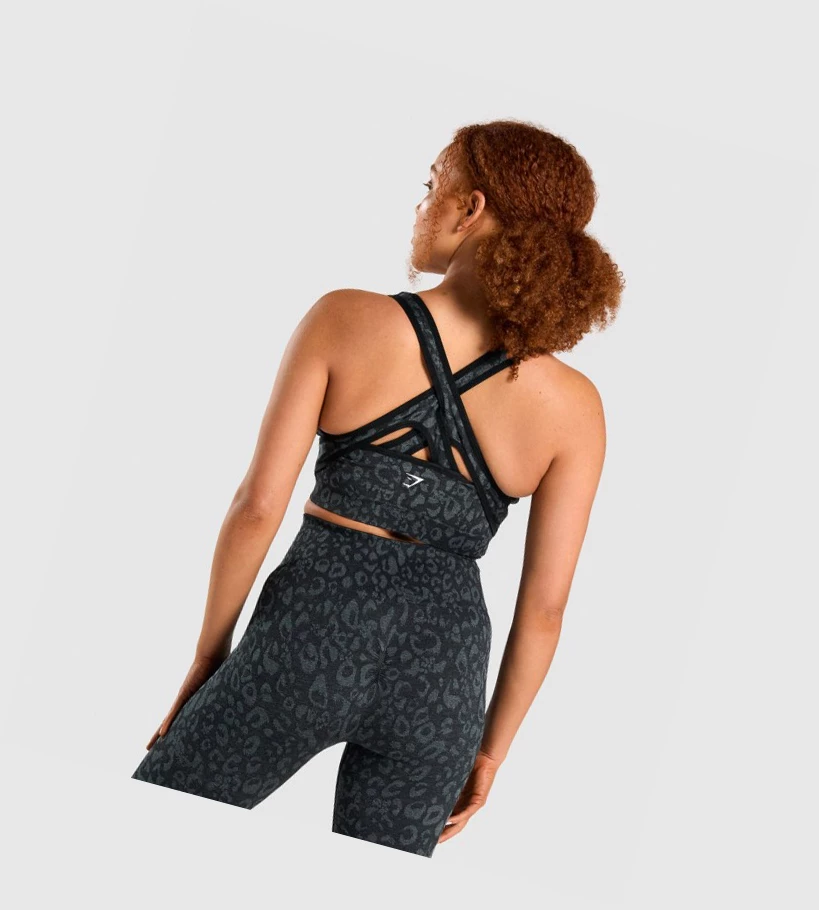 Sujetadores Deportivos Gymshark Adapt Animal Seamless Mujer Negros | WEDXJYF-19