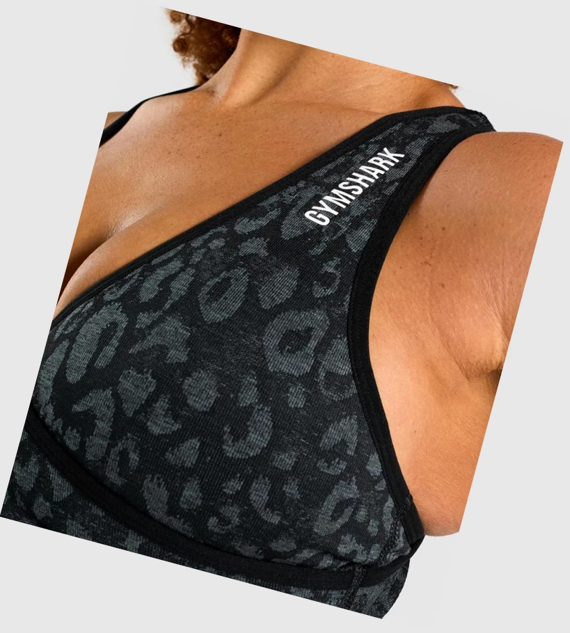 Sujetadores Deportivos Gymshark Adapt Animal Seamless Mujer Negros | WEDXJYF-19