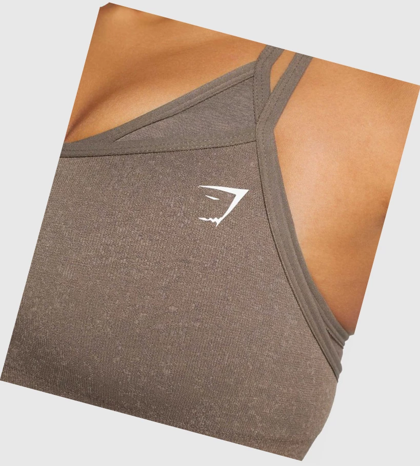 Sujetadores Deportivos Gymshark Adapt Fleck Seamless Mujer Marrom | DNXUZYO-60