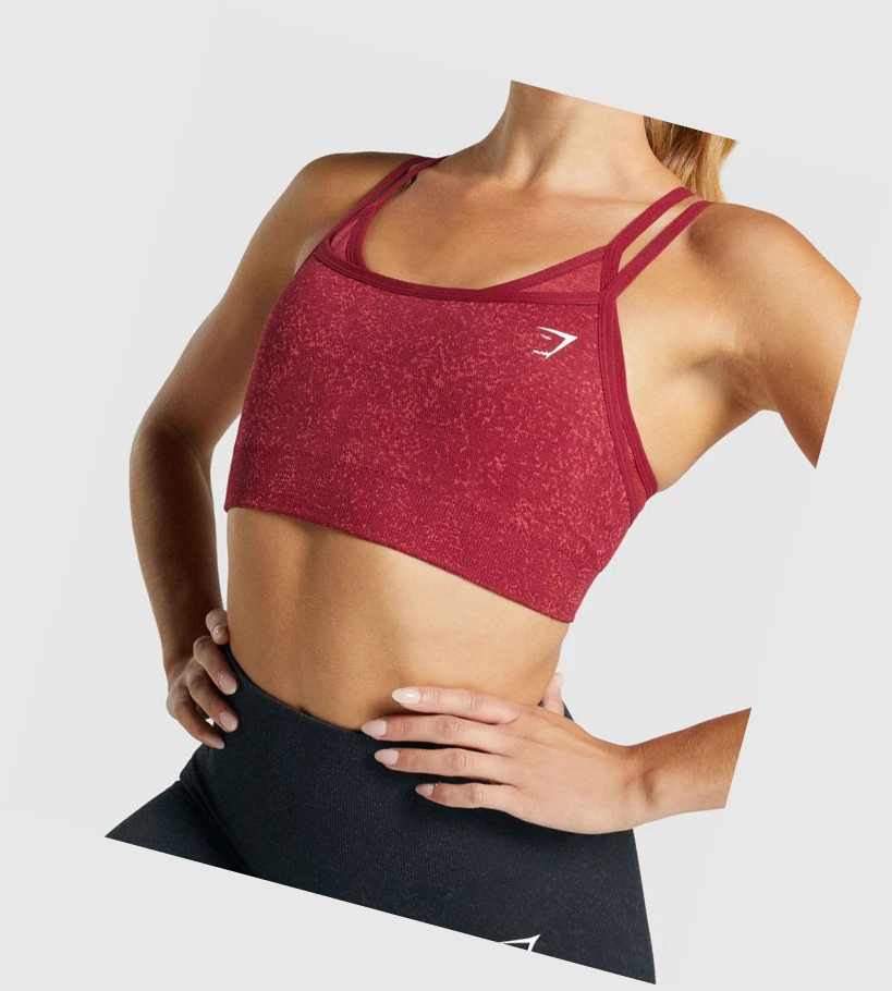 Sujetadores Deportivos Gymshark Adapt Fleck Seamless Mujer Vino | ILFGQKX-84