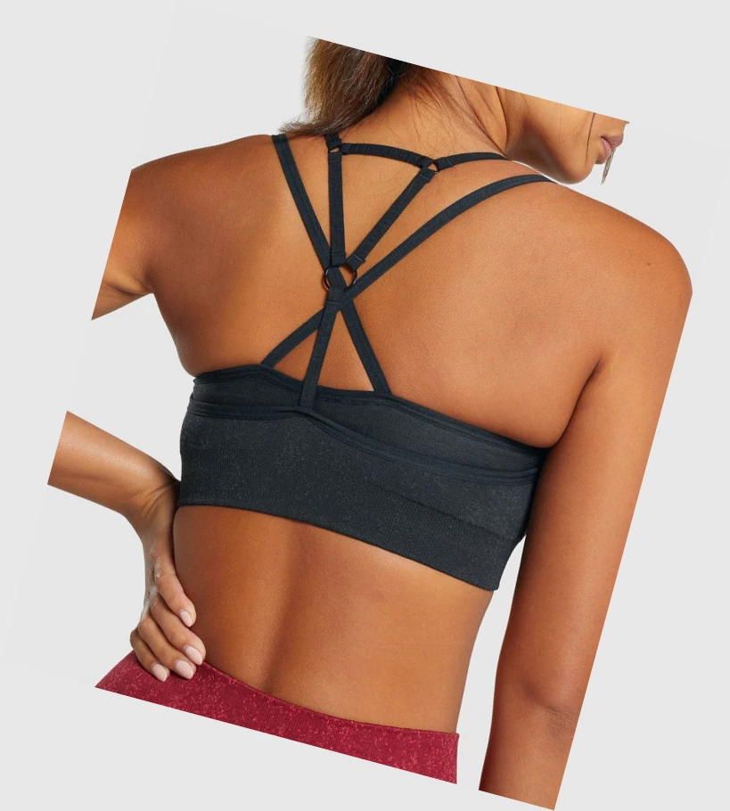 Sujetadores Deportivos Gymshark Adapt Fleck Seamless Mujer Negros | NITWZRC-60