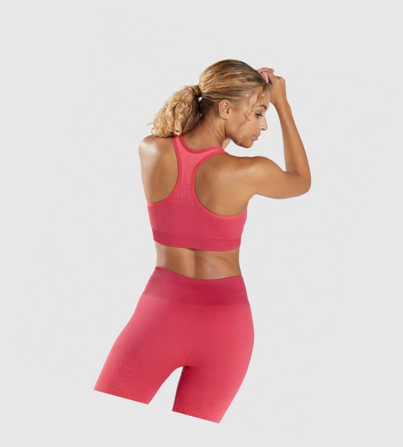 Sujetadores Deportivos Gymshark Adapt Ombre Seamless Mujer Rosas Rojos | MGHJLOA-23