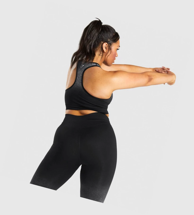 Sujetadores Deportivos Gymshark Adapt Ombre Seamless Mujer Negros Negros | QFYATEG-34