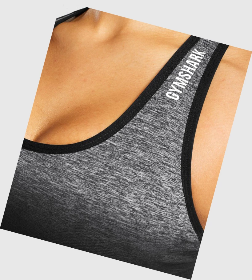 Sujetadores Deportivos Gymshark Adapt Ombre Seamless Mujer Negros Negros | QFYATEG-34