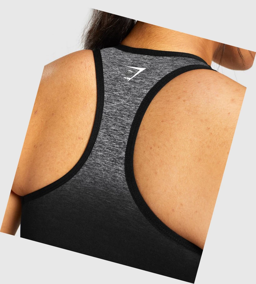 Sujetadores Deportivos Gymshark Adapt Ombre Seamless Mujer Negros Negros | QFYATEG-34