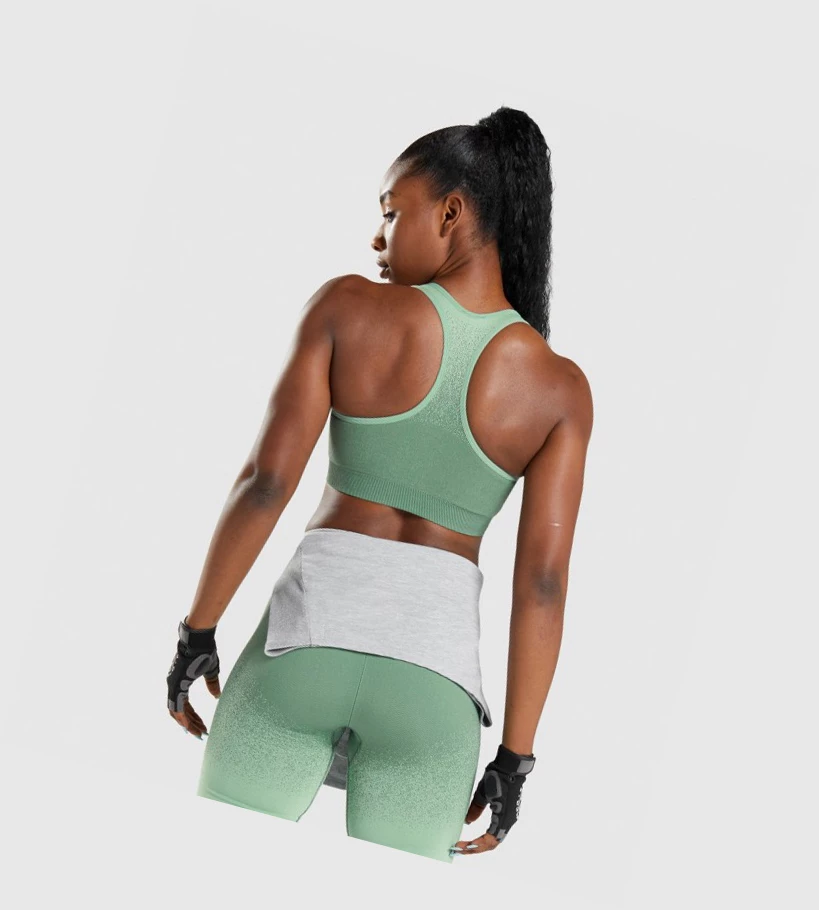 Sujetadores Deportivos Gymshark Adapt Ombre Seamless Mujer Verdes Verdes Claro | TWMYKXI-28