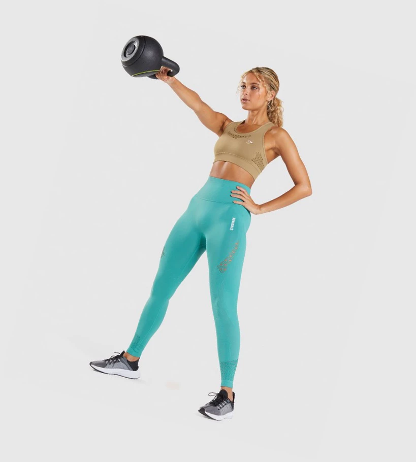 Sujetadores Deportivos Gymshark Energy Seamless Mujer Marrom | NSXUFLY-54