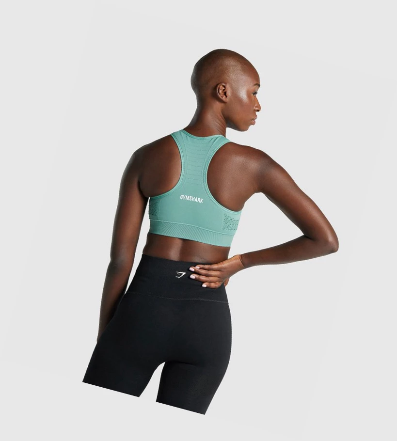 Sujetadores Deportivos Gymshark Energy Seamless Mujer Verdes Claro | SFQDIVN-52