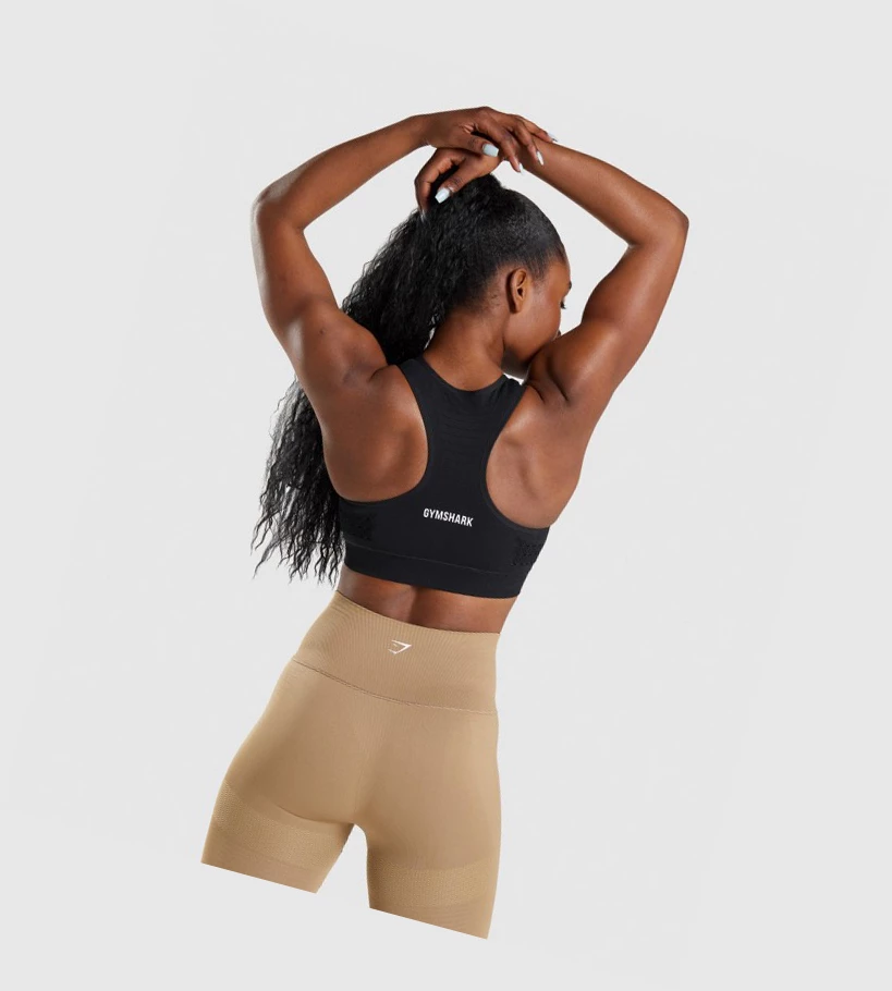 Sujetadores Deportivos Gymshark Energy Seamless Mujer Negros | YFNPUJC-07