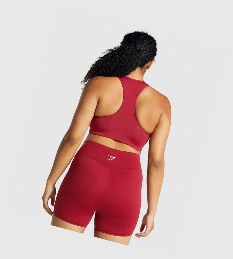 Sujetadores Deportivos Gymshark Essential Racer Back Entrenamiento Mujer Vino | WNBEAPO-03