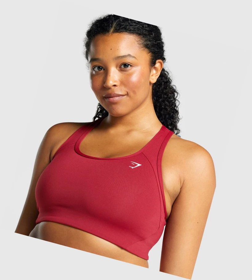 Sujetadores Deportivos Gymshark Essential Racer Back Entrenamiento Mujer Vino | WNBEAPO-03