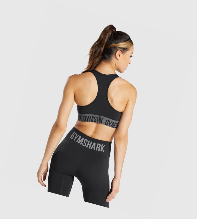 Sujetadores Deportivos Gymshark Fit Seamless Mujer Negros | OATFEGL-14