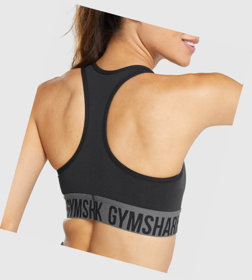 Sujetadores Deportivos Gymshark Fit Seamless Mujer Negros | OATFEGL-14