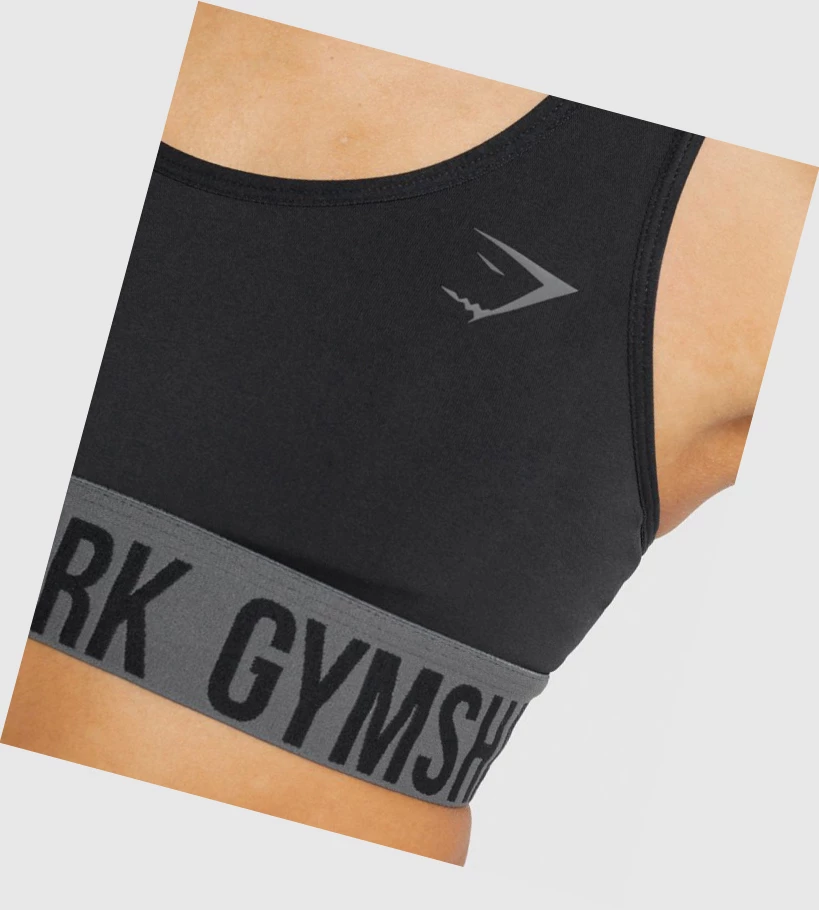 Sujetadores Deportivos Gymshark Fit Seamless Mujer Negros | OATFEGL-14