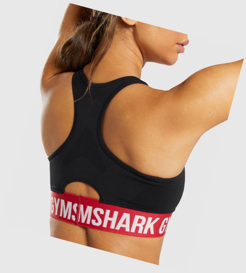 Sujetadores Deportivos Gymshark Flex Mujer Negros | ASKFTYE-13