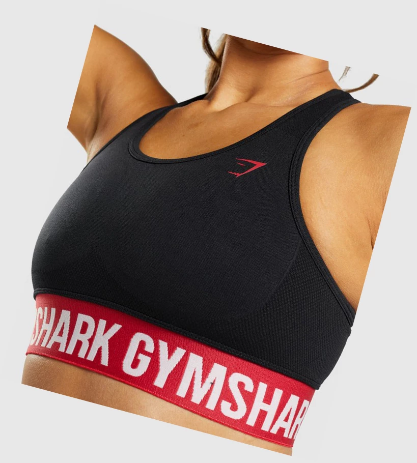 Sujetadores Deportivos Gymshark Flex Mujer Negros | ASKFTYE-13